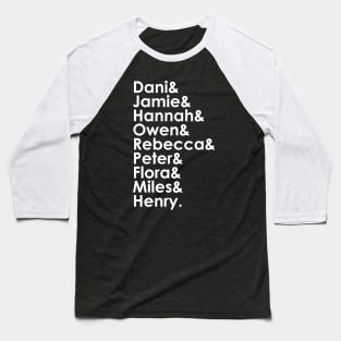 Character Names (White) - THOBM Baseball T-Shirt